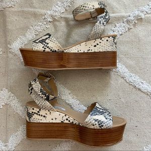 Steve Madden Snakeskin Platform Heels